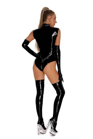 Crotchless Catsuit Porn - Women Sexy Wetlook Leather Bodysuit Female Erotic Porn Zipper Open Crotch  Glossy Shaping Latex Catsuit Below Crotchless | Fruugo NO