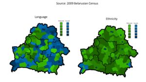 Belarus X Russia Porn - Comparison Between First Language and Ethnicity in Belarus (2009) :  r/MapPorn