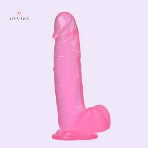 Girl Sex Toys Dildos - Pink Jelly Dildo for girls Female Sex Toys sex Adult Game