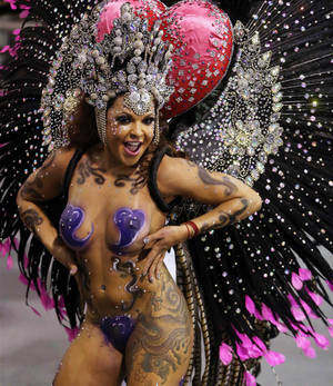 Brazilian Carnival Tits - Rio carnival women