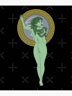 Greek Medusa Porn - Medusa Looking in the Mirror | Sexy Greek Goddess illustration\