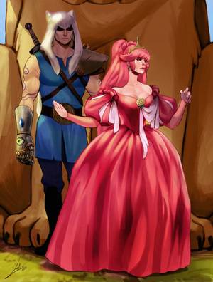Hig Lesbian Anime Porn Princess Bubblegum - Queen Bubblegum by *Lelia Adult version of Finn the Human and Princess  Bubblegum who is now the Queen. You can see Jake and another little  characterâ€¦