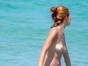 amazing topless beach ibiza - Ibiza Beach Nudist Woman with Incredible Perky Tits - PornZog Free Porn  Clips