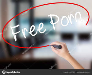 Boars And Women Porn - Woman Hand Writing Free Porn with a marker over transparent boar â€” Stock  Photo