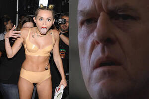 Miley Cyrus Blowjob Porn - Hank and Marie From 'Breaking Bad' Watch Miley Cyrus VMA Performance [VIDEO]