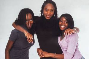 Family Black Porn - Katy Briscoe, left, with her sister Sabrina Charles and cousin Channessa  Wright (Jeremy