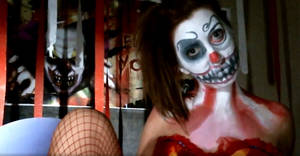 Halloween Scary Clown Porn - Another woman, dressed as a clown on a porn site, as the \
