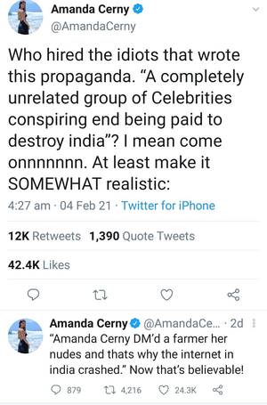 Amanda Cerny Anal - Amanda Cerny on twitter : r/india