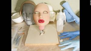 easy homemade sex doll - An interchangeable face of a RealDoll is seen at a sex-doll factory in San