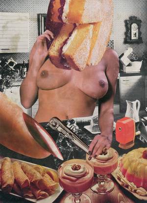 Food Porn Art - Untitled, 1978 Photomontage by Linder Sterling, copyright of the artist.  Courtesy of the artist and Stuart Shave/Modern Art, London