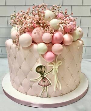 3d Cake Porn - Stunning cake with 3D balloons and flowers ðŸŒ¸ðŸ’—ðŸŒ¸ in 2023 | Kue