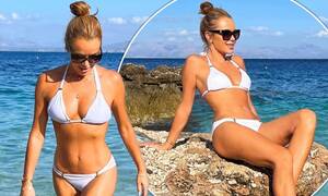 naked tanning beach bikini - Amanda Holden, 51, showcases her incredible figure in a white bikini in  Sicily | Daily Mail Online