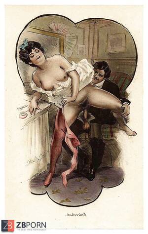 french art porn - Them. Drawn Porn Art 29 - French Postcards - ZB Porn