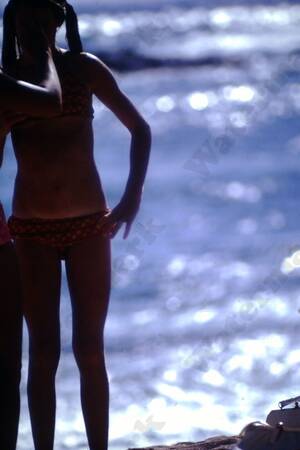 gorgeous beach babes voyeur - 1972 candid of pretty woman bikini voyeur beach scene Orig 35mm SLIDE Wf17  | eBay