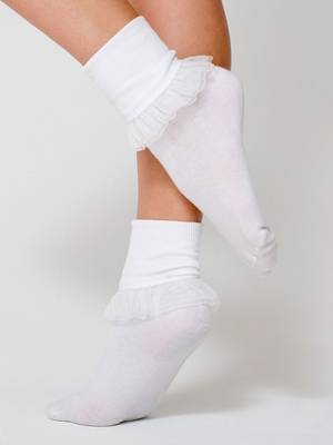 90s Porn Turn Cuff Socks - Girly Lace Ankle Sock | American Apparel