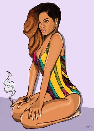 Black Sexy Female Cartoons Characters - My girl Rih