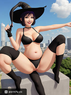 Japanese Witch Porn - Sexy Japanese Milf Witch with Short Hair Pregnant and Smiling, Enjoying  Dildo Play on Rooftop | Pornify â€“ Best AI Porn Generator