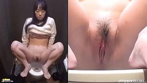 hairy japanese masturbation - Japanese Caught Masturbating in the Public Toil.