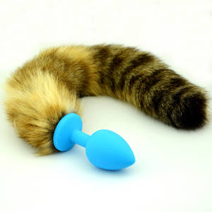 Fur Sex Toys - Newest fox tail anal plug blue silicone small butt plug porno sex adults  anus plugs dilator