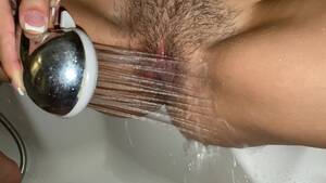 hairy shower masturbation - Masturbating a Hairy Pussy with a Shower to Orgasm Close-up - Pornhub.com