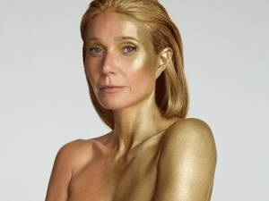 Gwyneth Paltrow Porn - Gwyneth Paltrow poses nude in gold body paint for 50th birthday - ABC News