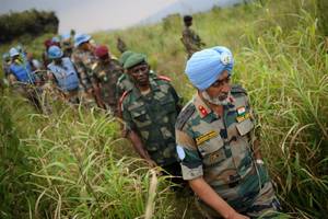 Celtic Pagan Porn - Photo of the week: Brigadier-General Harinder Singh, commander of the  United Nations' North Kivu Brigade, leads a group of peacekeepers through a  rural area ...