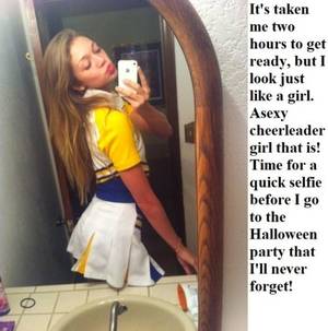 Cheerleader Lesbian Captions - I'm a submissive lesbian crossdresser/trans who is exploring her feminine  side â™¥