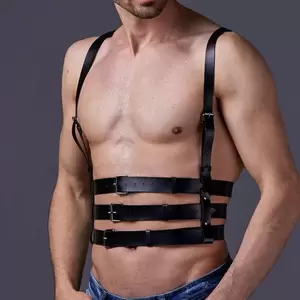 Belt Gay Porn - BDSM Gay Porn Garter Belts Waist Bondage Straps PU Leather Harness  Suspenders | eBay