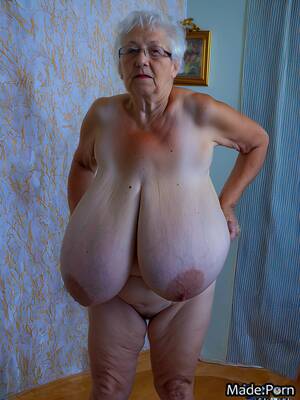 bbw hairy boobs - Porn image of huge boobs full shot gigantic boobs fat hairy woman glasses  created by AI