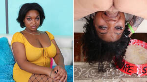 black ghetto puking porn - Busty Black Ghetto Slut Face Fucked Until She Pukes Buckets!