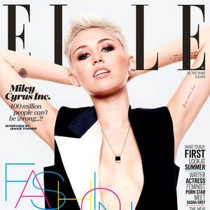 Miley Cyrus Celebrity Porn Tabloid - Miley Cyrus Talks To ELLE About Growing Up In Hollywood