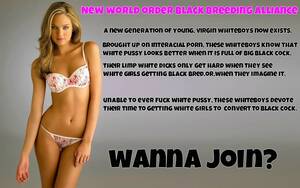 black pussy white cock caption - New World Order Black Breeding Alliance â€“ Black Cock Cult