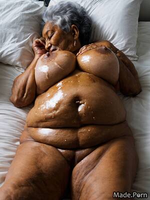 floppy tits sleeping - Porn image of big tits sleeping oiled body made saggy tits ssbbw nude  created by AI