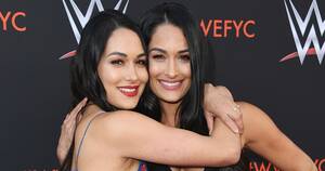Bella Twins Porn Girl - Nikki and Brie Bella bare twinning baby bumps in nude photo shoot
