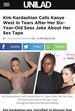 Kim Kardashian Sex Tape Porn - Kim Calls Ye In Tears After Her Six-Year-Old Sees Joke About Her Sex Tape  on Roblox : r/Kanye