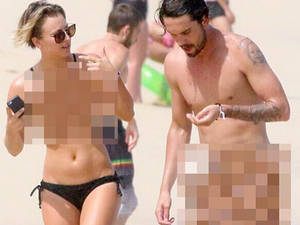 kaley cuoco topless beach boobs - Kaley Cuoco Responds to Hacker Scandal by Posting Her Own 'Nude' Photos! |  ExtraTV.com