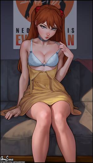 hot asuka hentai - Adult Asuka tries to flirt!(In progress) comic porn | HD Porn Comics