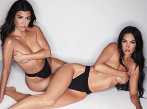 megan fox celebrity sex tapes - Megan Fox and Kourtney Kardashian Go Topless For SKIMS Photo Shoot