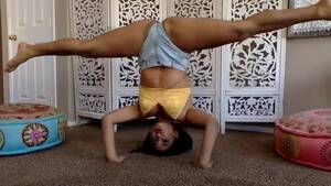 indian nude yoga - Flexible Indian girl does hot yoga exercises on live sex cam