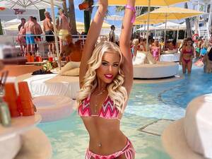 amazing topless beach ibiza - Page 3 model enjoys winter sun in sexy bikini at top Ibiza beach club and  hotel - Daily Star