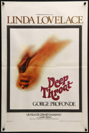 deepthroat movie cover - Deep Throat Movie Poster 1975 French Mini (16x23)