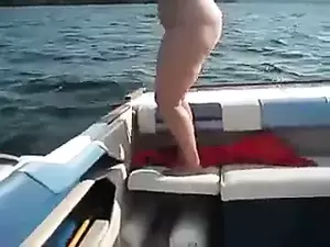 bbw wife nude on boat - chubby woman takes a load on a boat | xHamster
