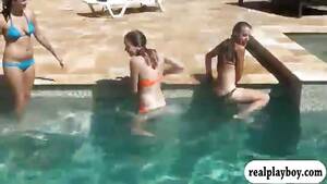 girls college pool orgy - Teen coeds in bikini orgy by the pool - Pornburst.xxx