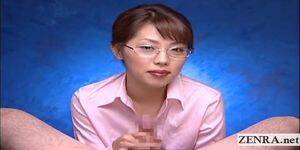 japanese teacher handjob - Subtitled CFNM POV Japanese femdom teacher handjob - Tnaflix.com