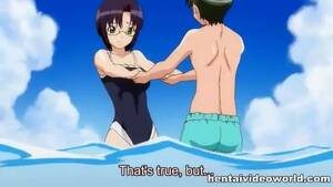 anime bikini nude beach - Anime swimsuit girl has sex on the beach - wankoz.com