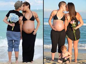 black lesbians beach - Lesbian Couple Create Heartwarming and Shareworthy Side-by-Side Pregnancy  Picture