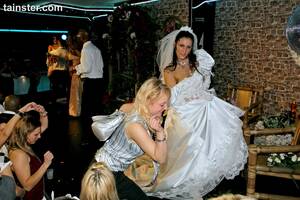 bride party orgy - Wedding party becomes a hot interracial orgy when the bride gets on her  knees - PornPics.com