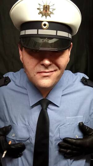 Cop Uniform - German Cop In Blue Uniform - ThisVid.com