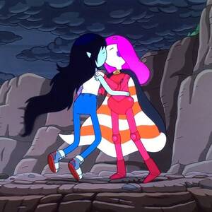Anime Lesbian Porn Princess Bubblegum X Marciline - Princess Bubblegum and Marceline Kiss in 'Adventure Time' Series Finale |  Them