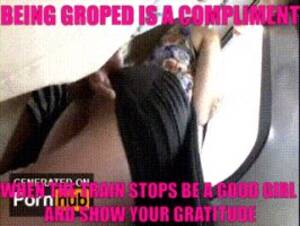 Groping Porn Captions - Groped Caption GIFs - Porn With Text